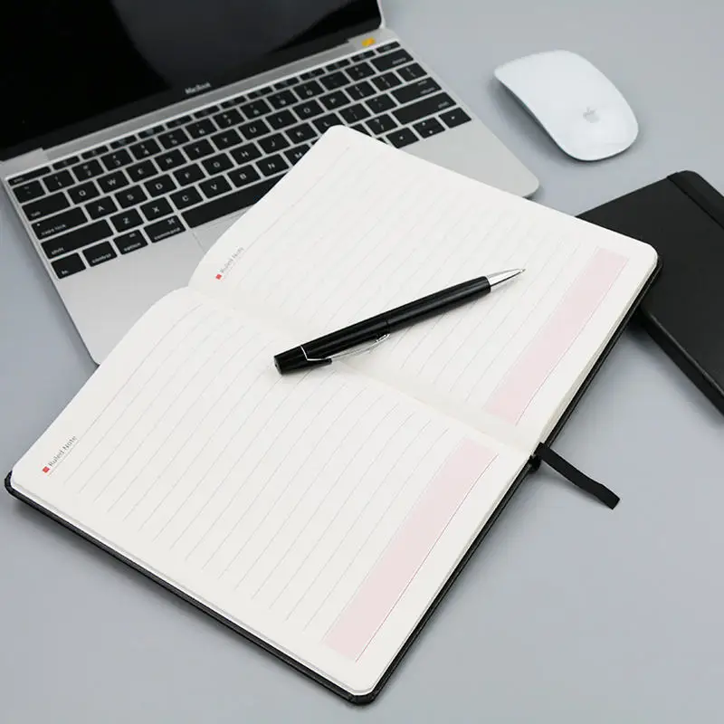 Custom Notebook Soft Touch Suede PU Leather Cover Journal Printed Journal Planner with Pen Holder