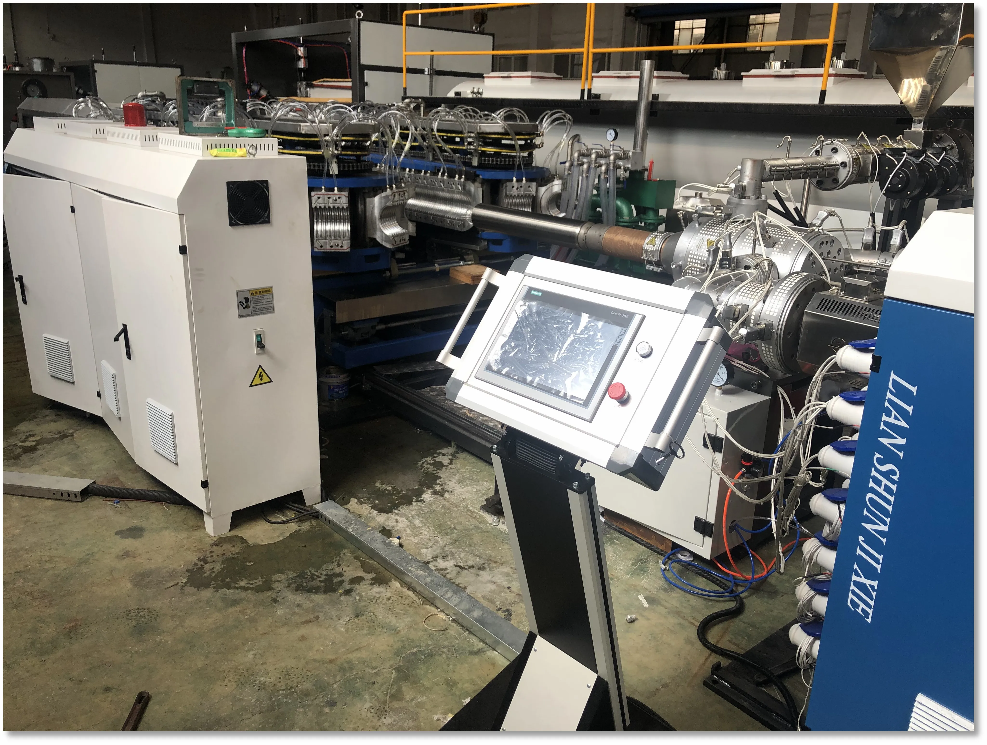 HDPE double wall corrugated pipe making machine