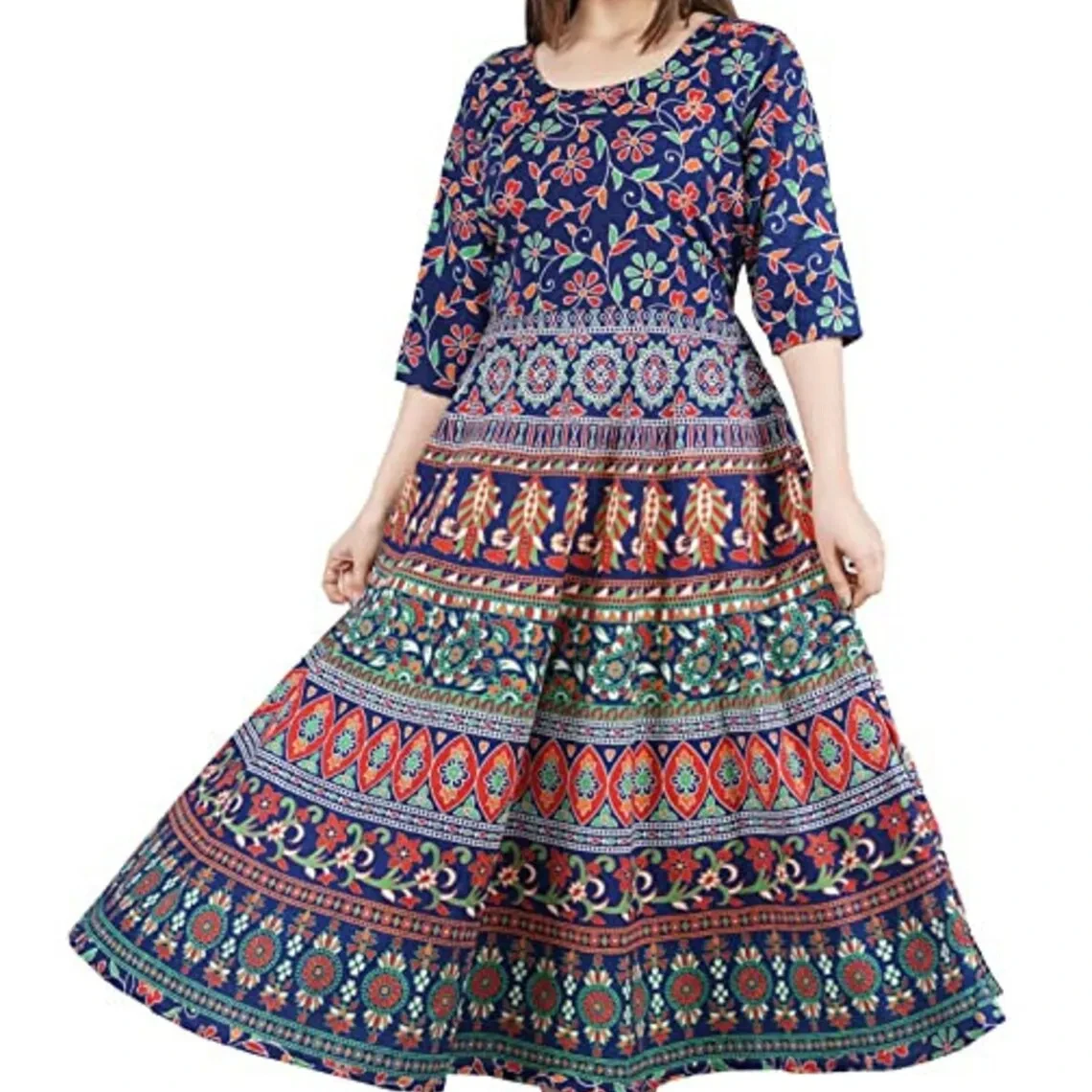 Casual Cotton Long Maxi Dress with Pom Pom Soft and Comfortable Bohemian Cover Up and partywear maxi dress for women