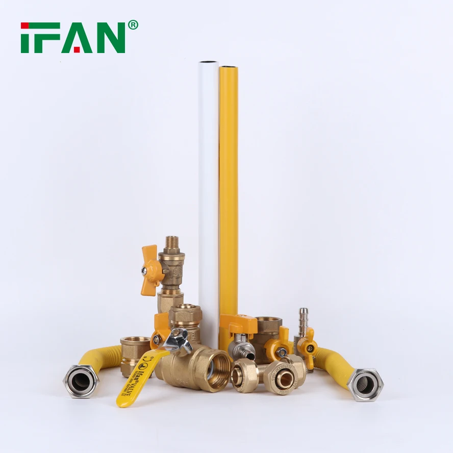 IFAN OEM Accesorios PEX Multicapa Fontaneria Multilayer Pressfittings PEX AL PEX Pipe Brass Press Fittings for Gas Pipe System
