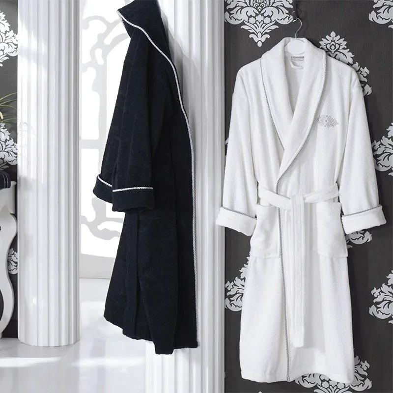 long waffle white hotel bath robe cotton towel bathrobe slippers set unisex waffle bathrobe For Hotel Sarong