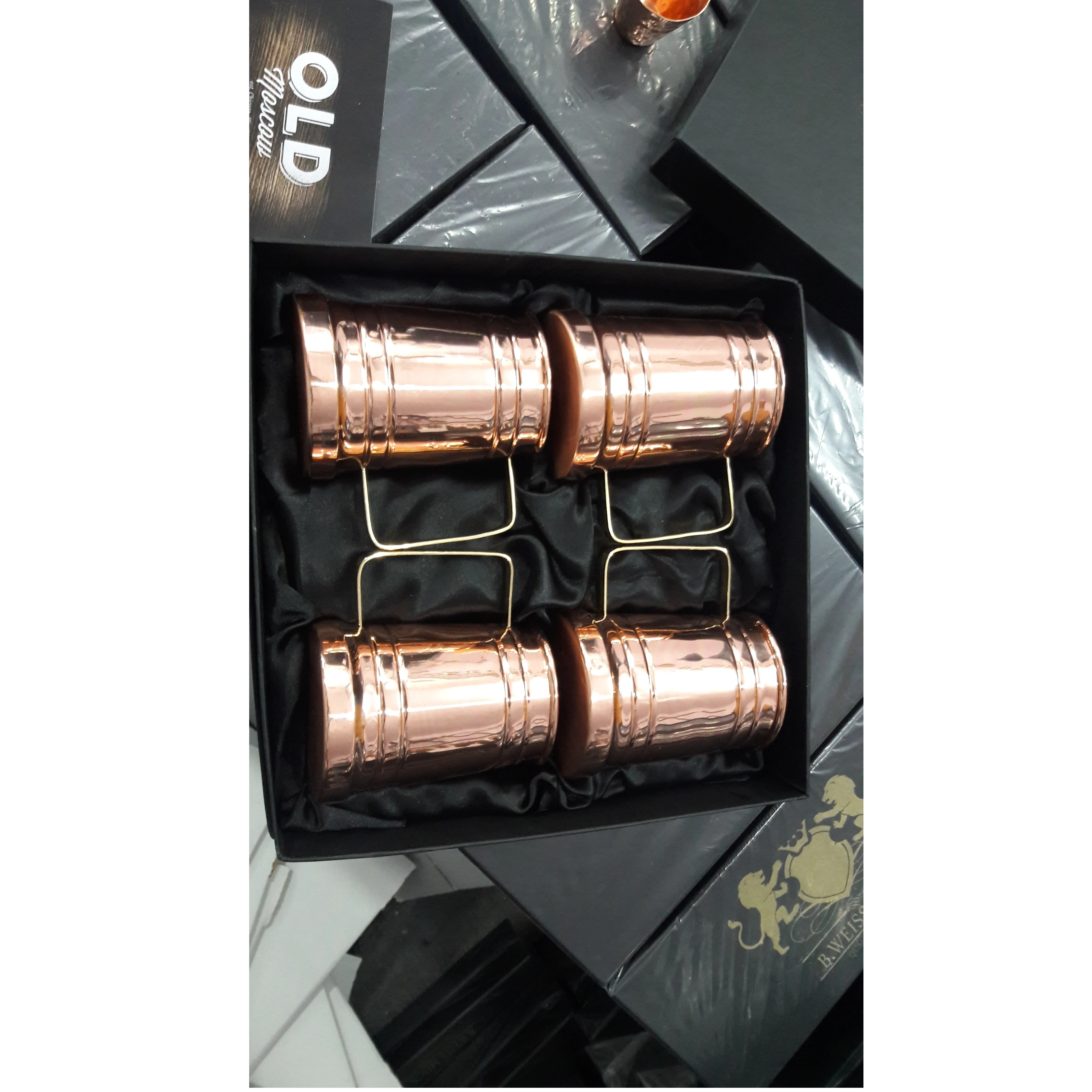 Vintage 100% Copper Moscow Mugs Set