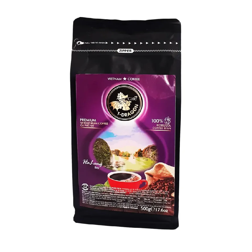 24 months Shelf life Vietnam Coffee Roast Sugar Free CAFE  T-DRAGON - PREMIUM WHOLE BEAN - ROBUSTA COFFEE BEAN