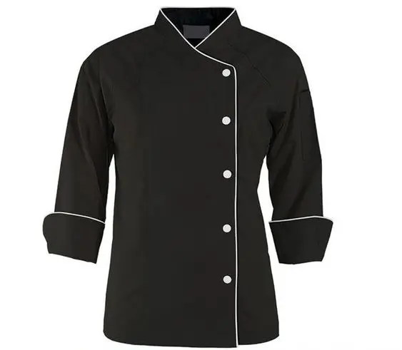 Factory Supply OEM Custom Sushi Chef Kitchen Jacket Uniforms Black Shirt For Chef Uniform Set Women Shirts For Kitchen Uniforms