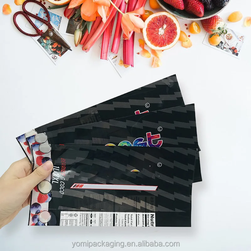 minlee Hard Candy Packaging Chocolate Protein Energy Bar Foil Food Chocolate Ziplock Food Storage Custom Coffee Bags