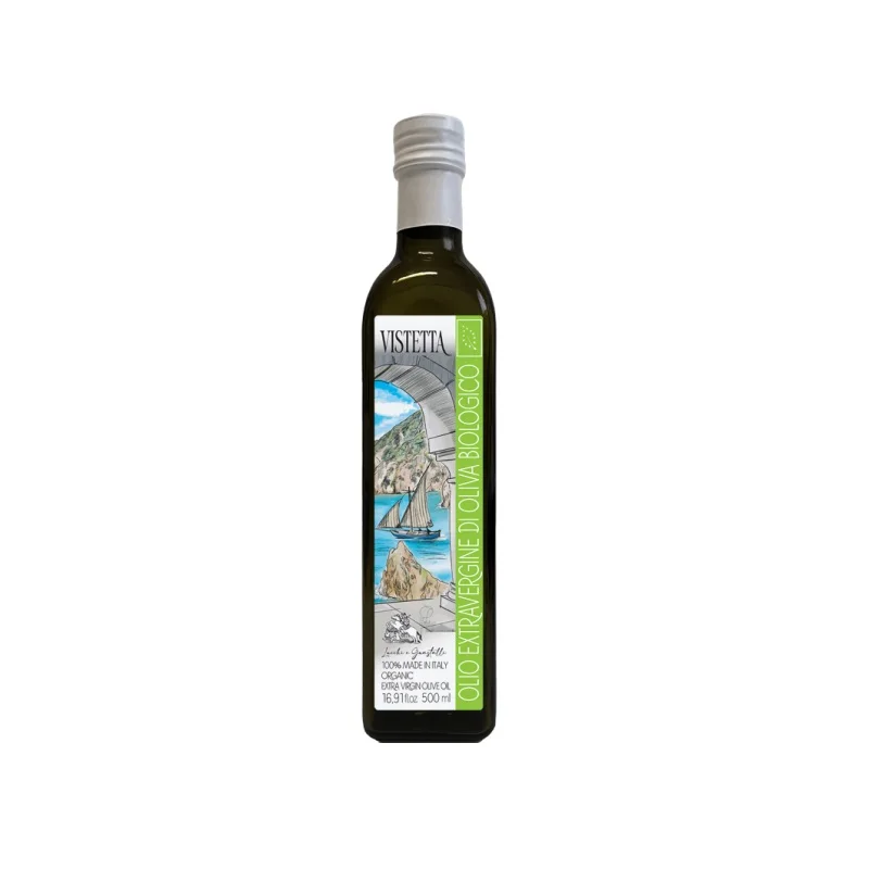 Bio Organic Made In Italy Extra Virgin Olive Oil 500ml  Green Agriculture Gourmet Product For Cold Dressing