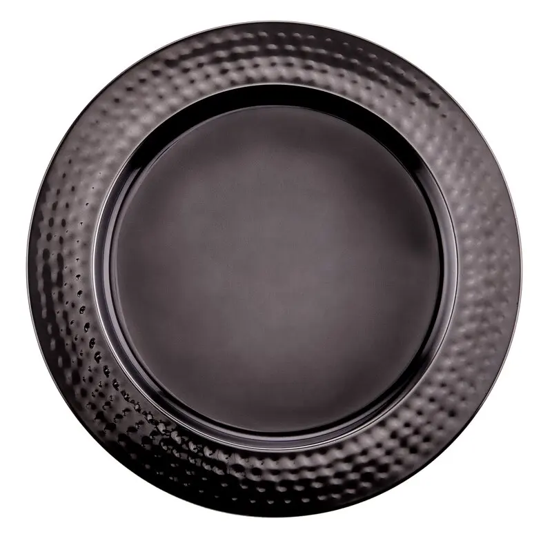 Charger Plate Round Tableware Golden Charger Plate Custom Decorative Metal Charger Plates Shiny Polished Made In India