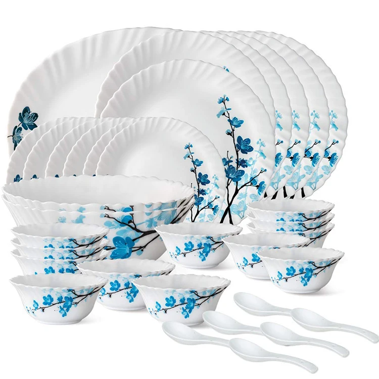 2022 Latest Stylished 52 Piece Dinner Sets Designer Opalware Dinner Set For Sale At Best Price