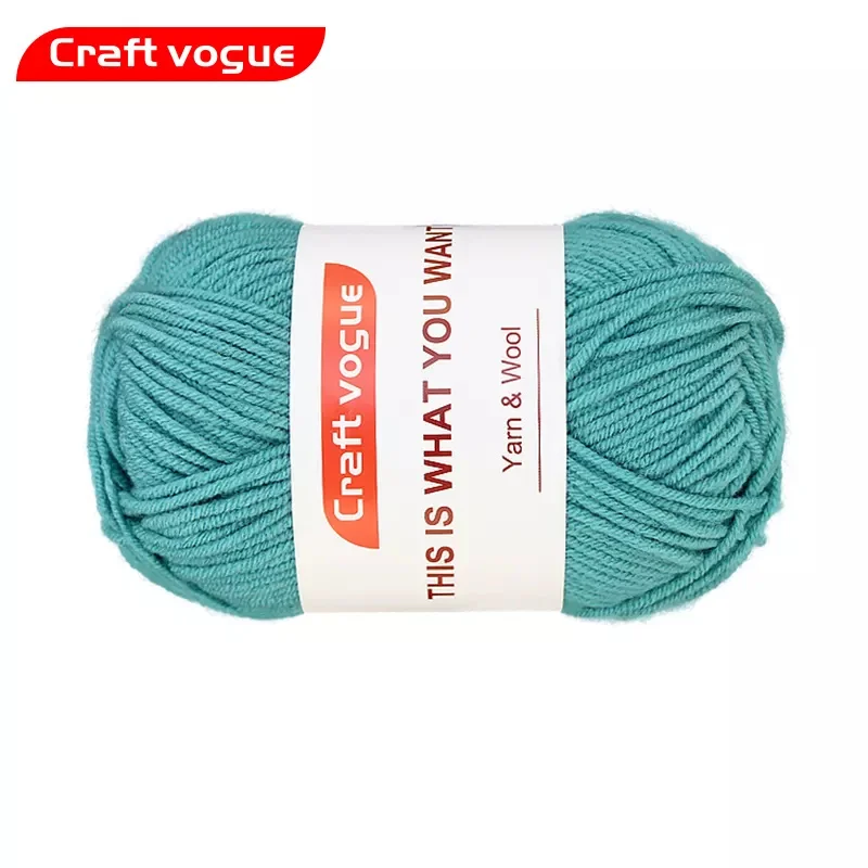 2022 Hot Sale 100% acrylic yarn Soft Worsted hand knitting Baby Yarn 50g  milk cotton yarn for knitting