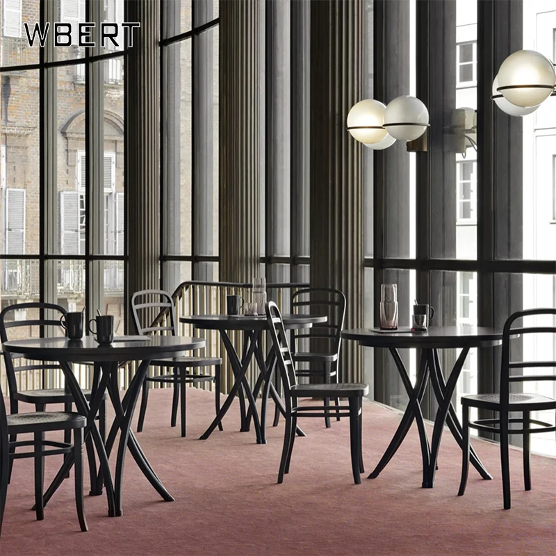 WBERT New Chinese Solid Wood Dining Table 1.3m Home Furniture for Ten People Elegant Table Chair Combination for Dining Room