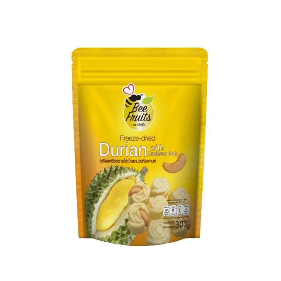 Freeze Dried Durian with Cashew Nut Snack Healthy Food Crispy and Delicious Vegan food Premium Grade from Thailand