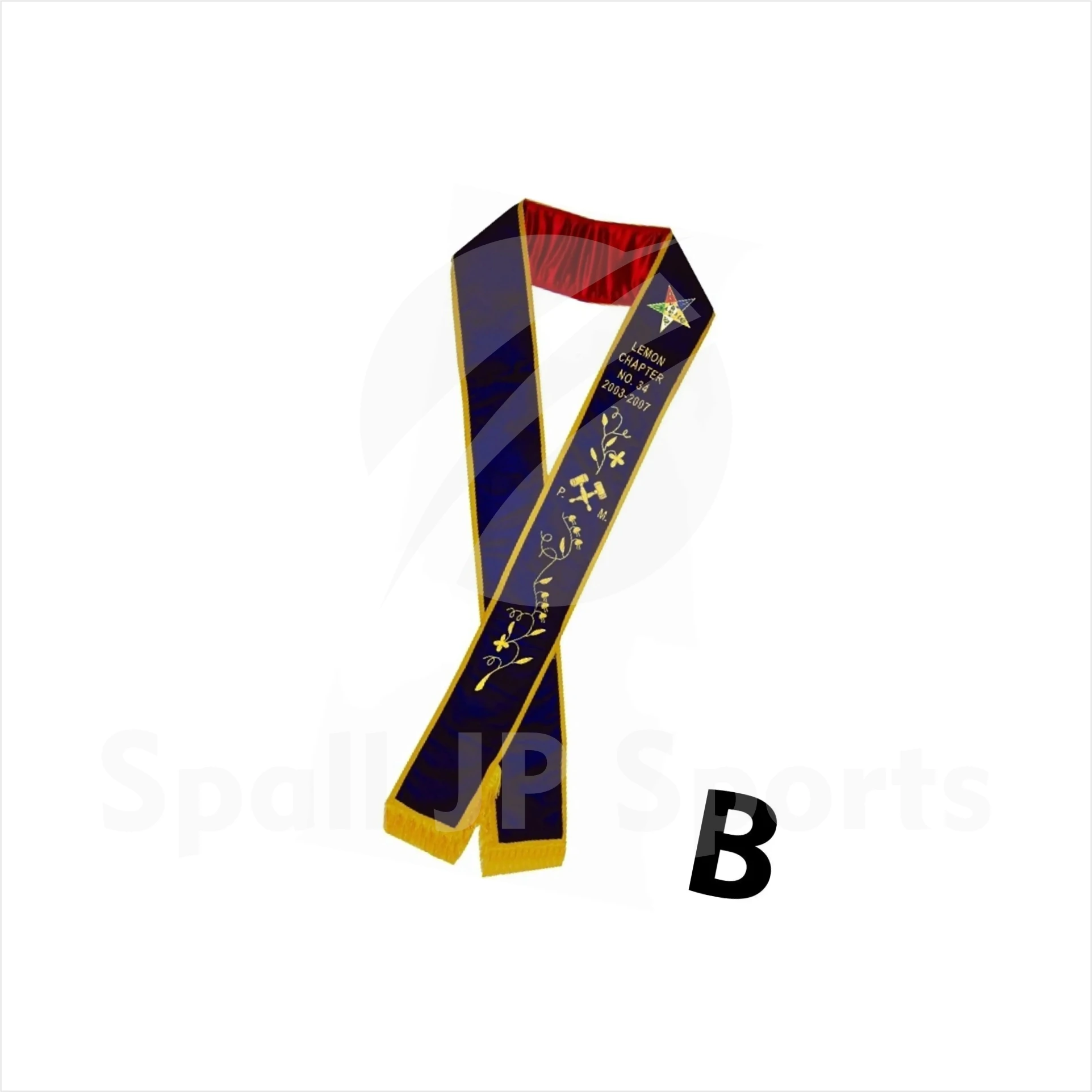 MASONIC PAST MATRON OES SASH  PURPLE VELVET MASTER MASON Masonic Regalia 2024