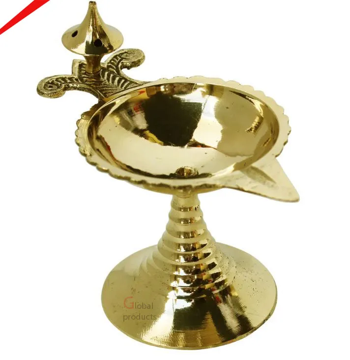 Латунный подарок Diya Diwali Kuber Deepak на подставке масляная лампа для дома Puja