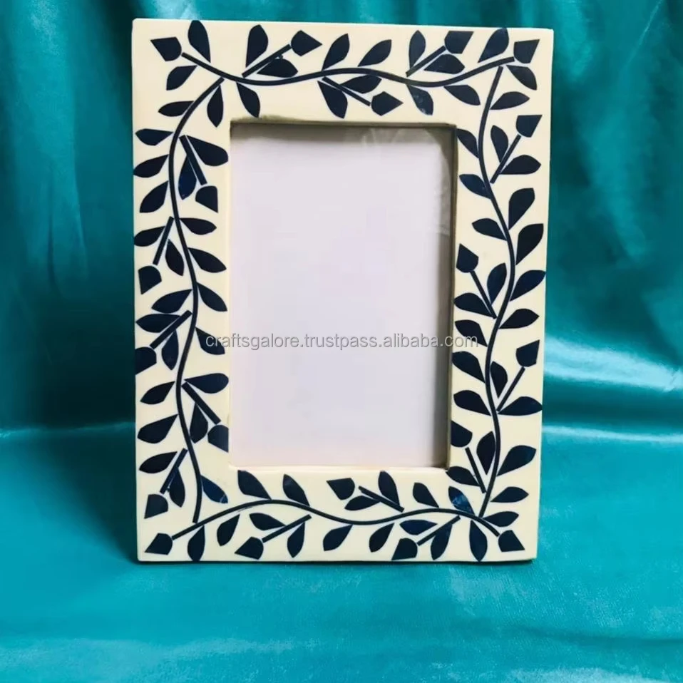 modern photo frame Handmade MDF Picture Frames for Family Photos beautiful handcrafted resin bone inlay frames