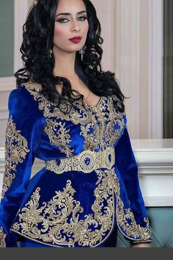 TRENDY & BEAUTIFUL MIDDLE EAST ROYAL BLUE JACKET WITH Embellished WITH CRYSTAL GLASS BEADS,STONE,DABKA WORK @ 2023