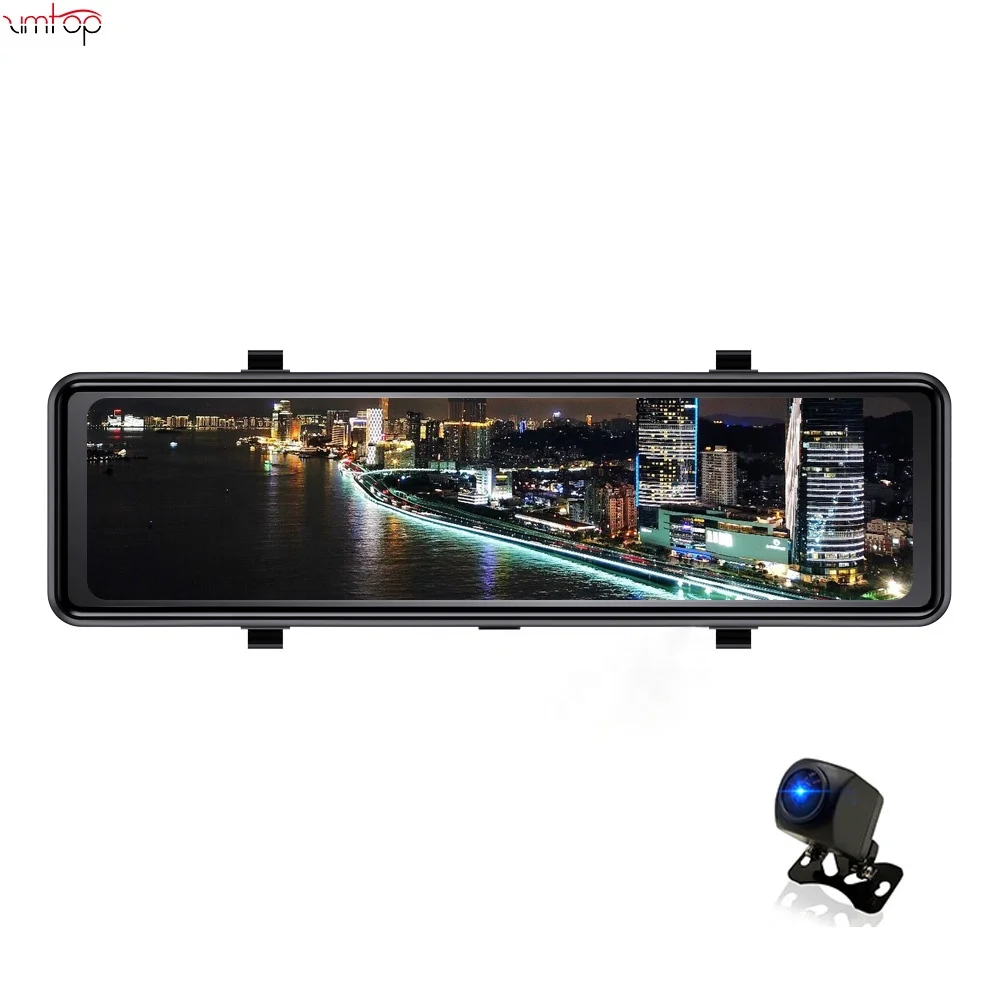 New 11 Inch Car DVR 4K 3840*2160P Dash Cam WIFI GPS  Rear View Mirror 1440P Car Camera Video Recorder Park Monitor