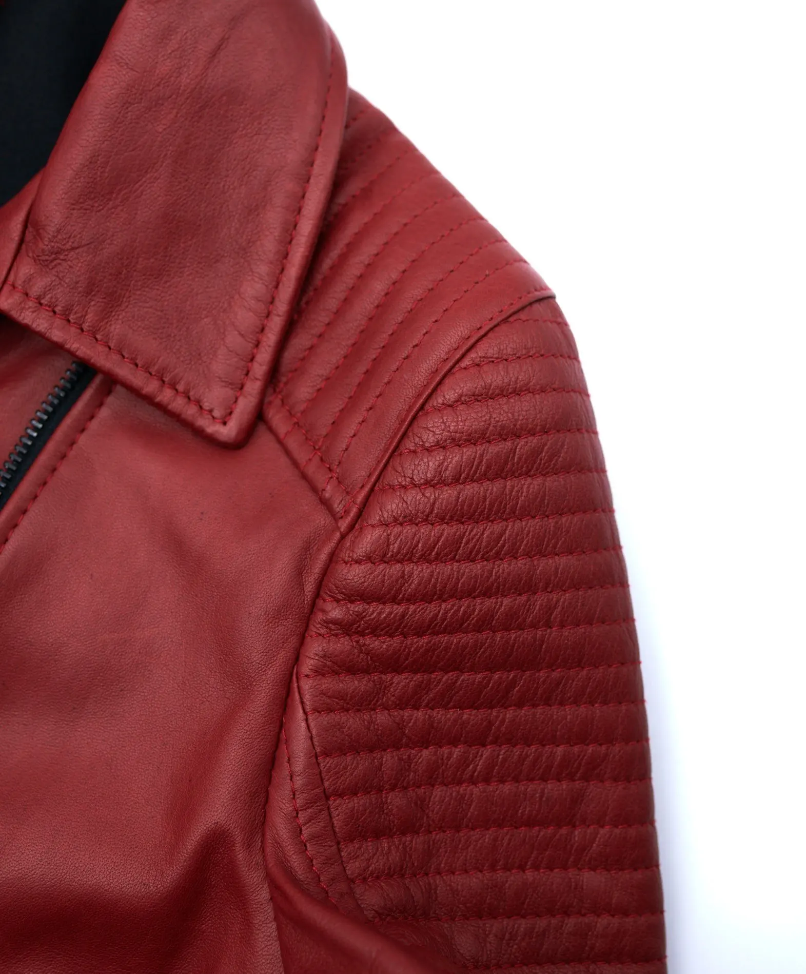 Autumn Soft Red Color Real Sheep Leather Luxury Women Classic Zipper Luxury Motorcycle Slim Sexy Leather Jackets