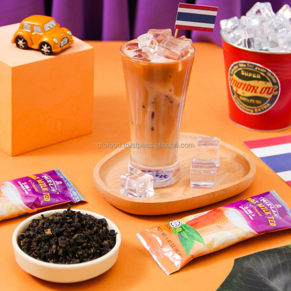 40 г 3 упаковки, пакетики халяльного быстрого тайского молочного чая в порошке, 3 в 1, пакетик, напиток для Horeca и Cafe