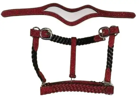 Оптовая продажа от производителя кожаная лямка через шею для лошадей с PMC-дизайном латунный фитинг/анатомическая