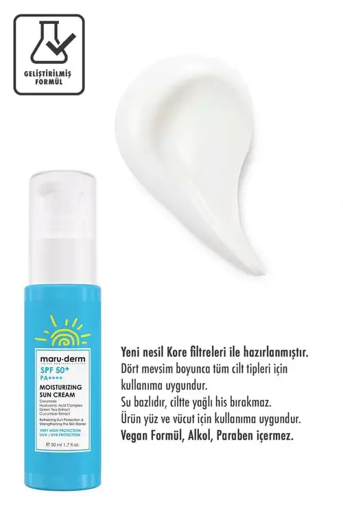 SPF 50+ PA++++ Moisturizing Mineral Filter SunCream Green Tea Cucumber UVA UVB Protection very high protecti 50ml  Private label