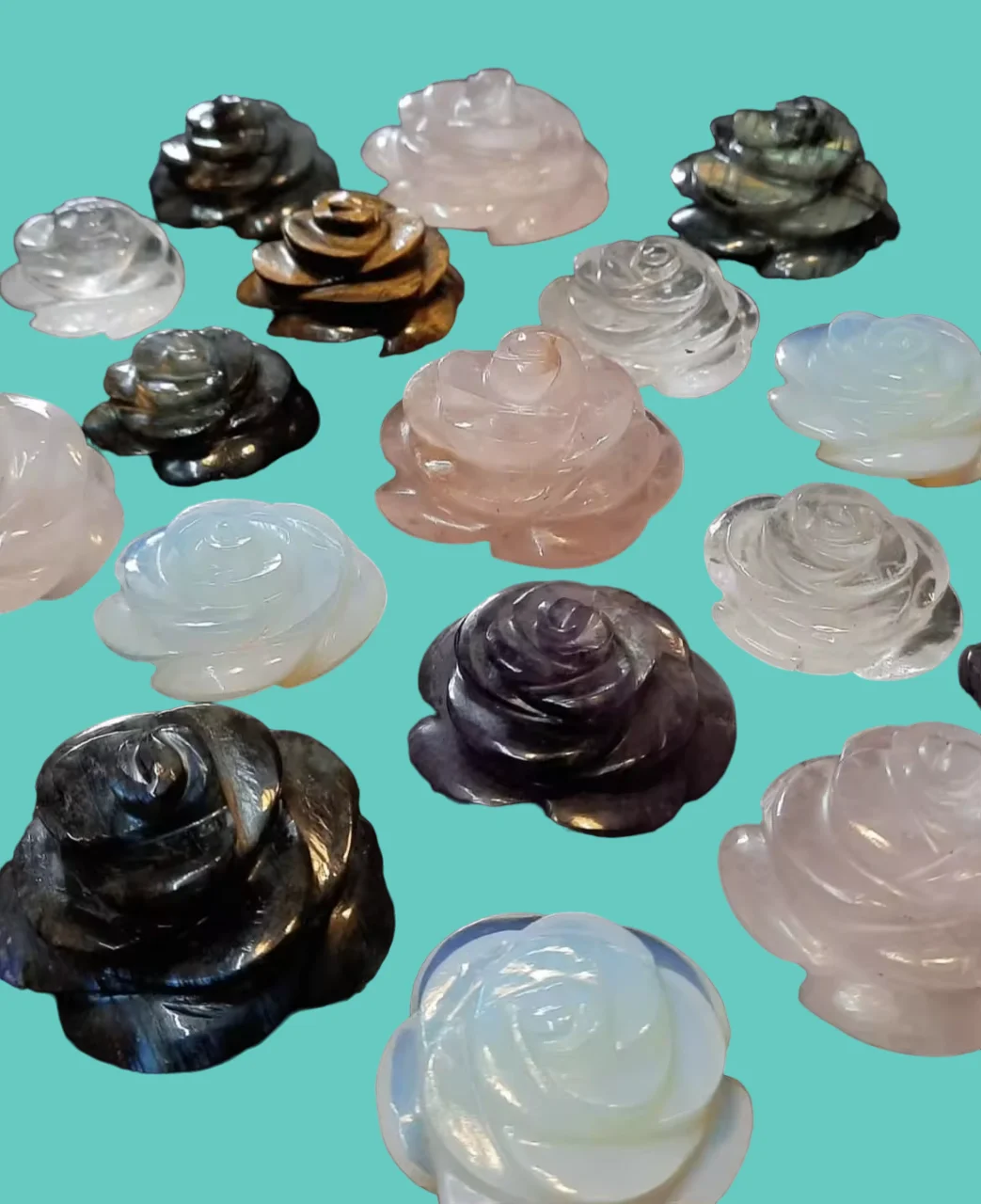 Direct Factory Supply Agate Rose Healing Stones 50-80gms Crystal Gemstone Weights Hand Carved Love Available Competitive Price