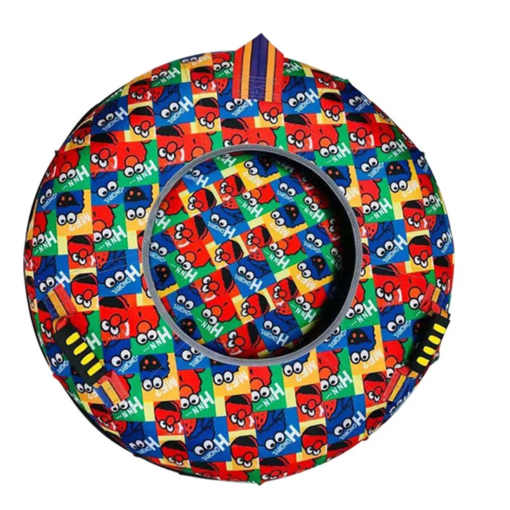 winter sport towable high quality inflatable snow tube with handle