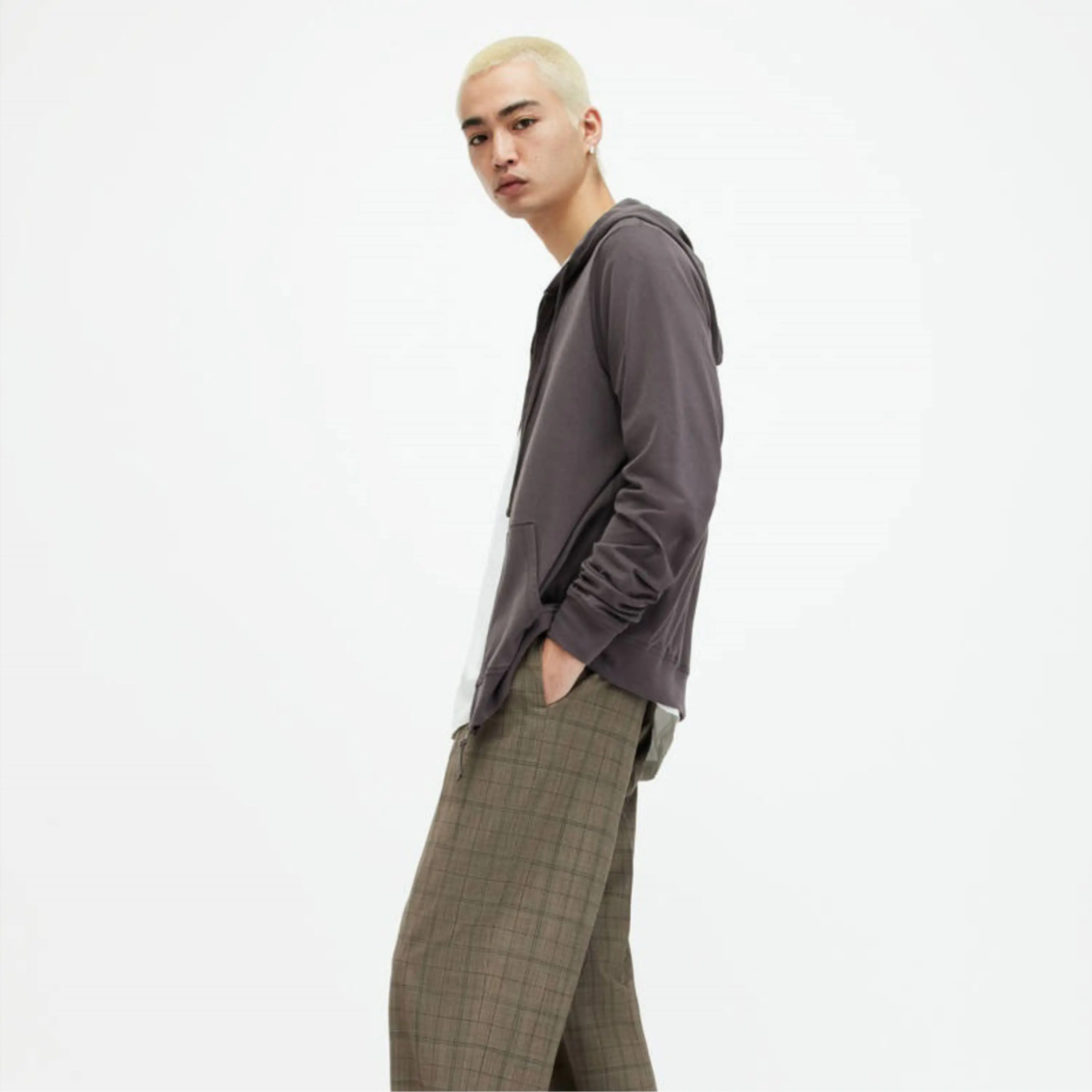 Streetwear 100% Cotton Zipup Heavyweight Double Zip Hoodie Oversized Zipper Hoodies Zip Ups Custom boxy Zip Up Hoodie