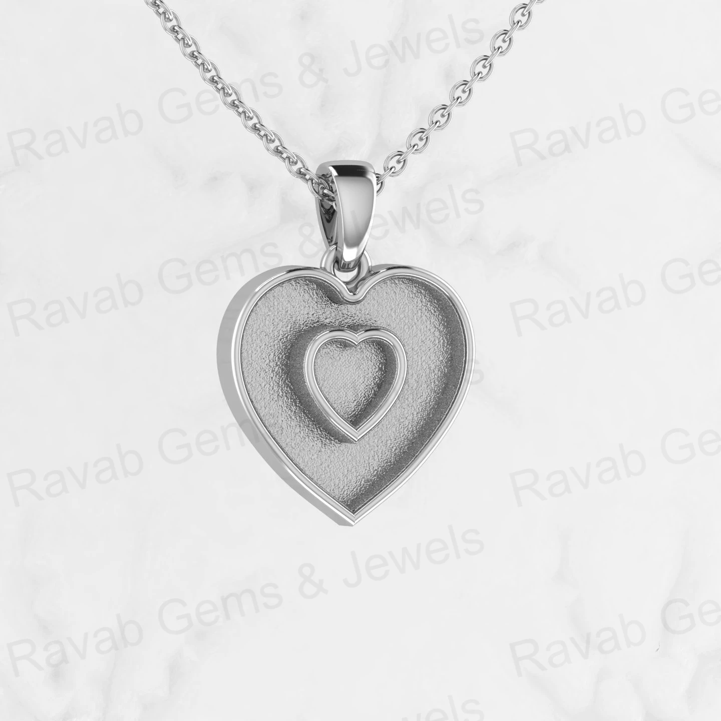 Подвеска-подвеска из 925 серебра 14 мм с двойным сердцем