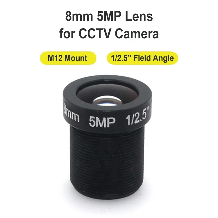 5MP HD 5Megapixels 8mm Focal Length 1/2.5inch CCTV Surveillance Security Camera Lens MTV M12 Interface Mount