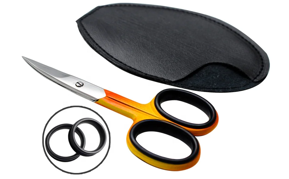 Stainless steel Nail Scissors Curved Handle Colorful with Pouch Best seller Manufacturers Supplier Wholesaler low price