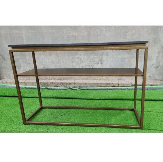 Vietnam Metal Black Gold Luxury Modern Console Table Rectangular for Living Room or Kitchen Decor Ready To Export