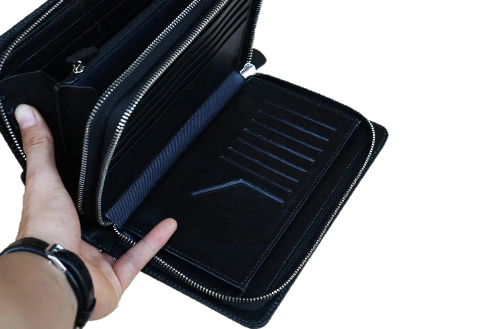 Fashionable Hot Sale Top Product Vintage Style In Stock Genuine Cowhide Leather OEM Customized Clutch Purse Handbag