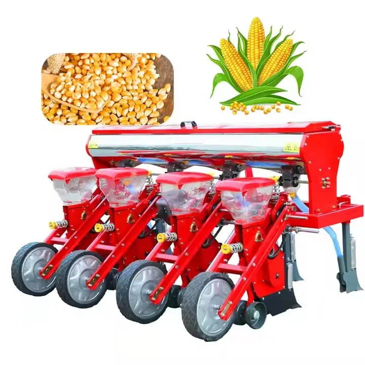 WholeSale Price Agricultural Maize Seeder Drill 4 Rows Maize Planter With Fertilizer Corn Recise Seeder For Tractor Use