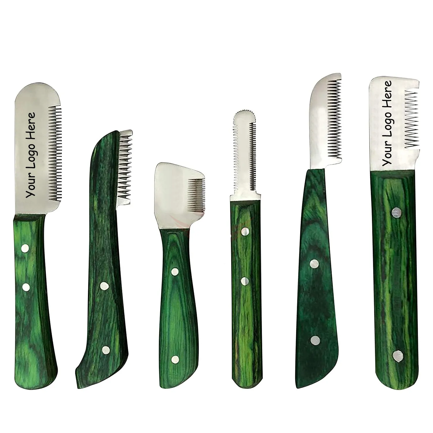 Best Quality Stainless Steel Wooden Handle 38 Teeth Fine Carding Knives Pet Hair Grooming Cutting Stripping Knife