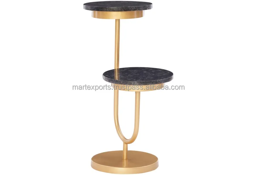Side Table Coffee Sofa Furniture Decorative U shaped Round Corner Metal End Tea Bedside Bed Modern Side Table For Living