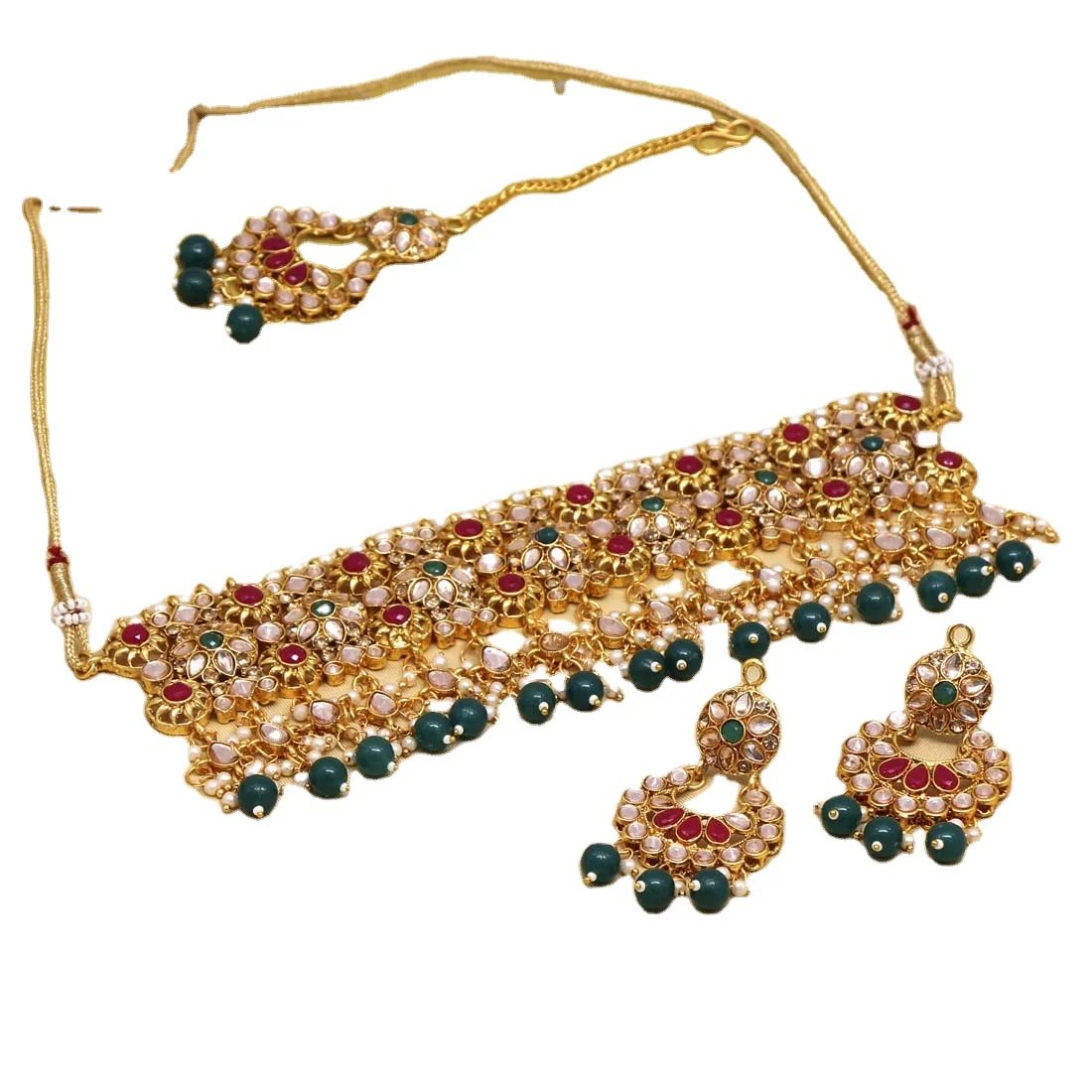 Latest  Exclusive Designer Light Weight with Colorful Kundan necklace  Earrings Collection For Women And Girls 2022