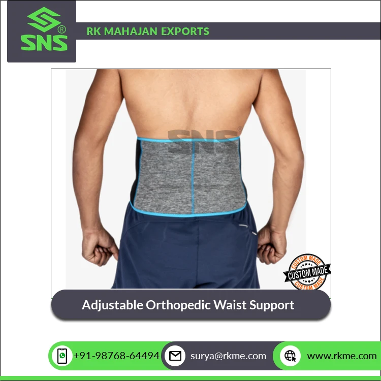 Premium Quality High Durability Neoprene Material (Junior & Senior) Sizes Adjustable Orthopedic Waist Support Contoured Shape