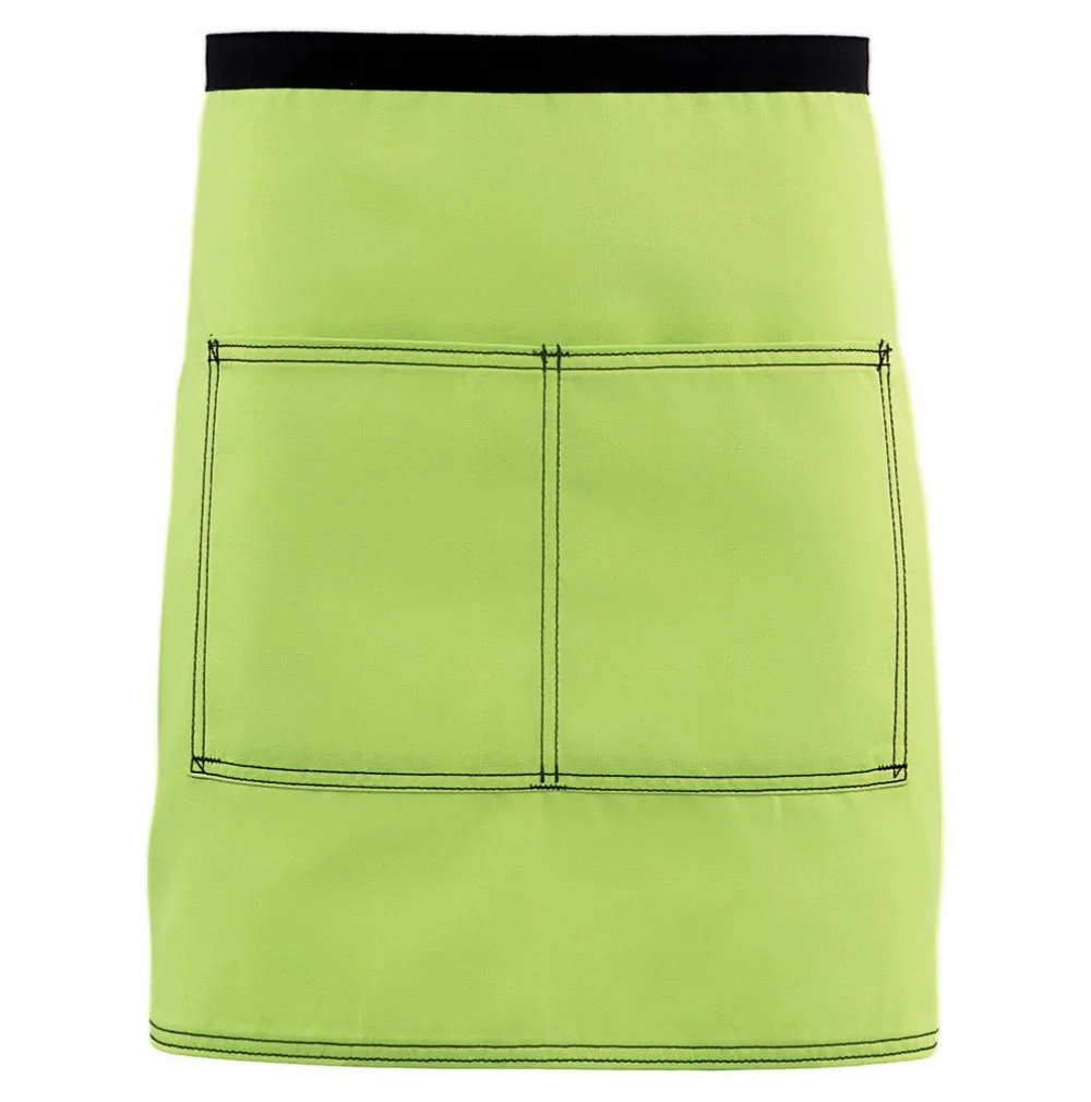 Printed logo barber cafe gardener men and women restaurant waiter barista overalls wax canvas apron