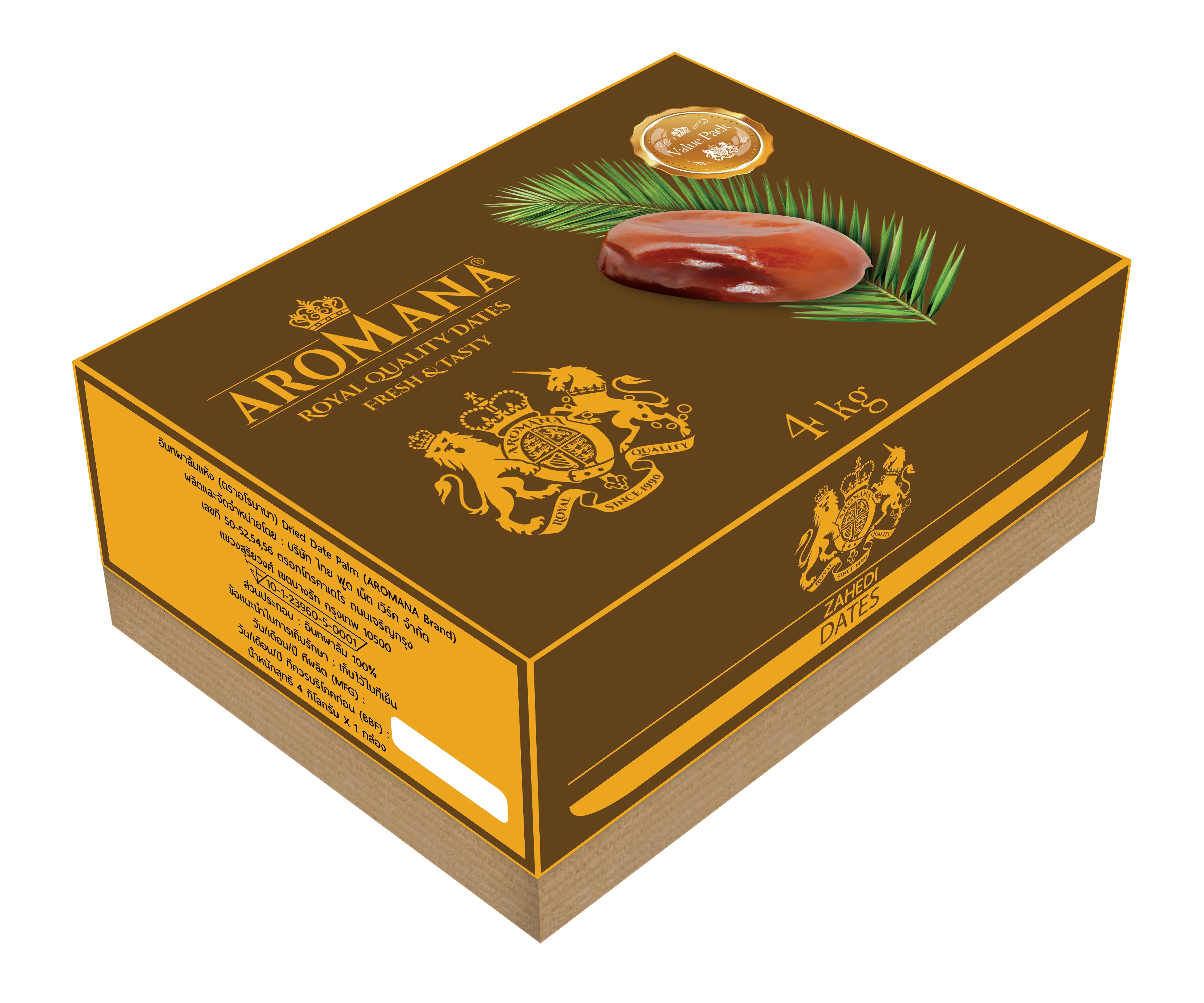 Thailand Premium Dates Fruit 4kg Aromana Dried Healthy Sweet Delicious Tasty Snack Products 100% for Export