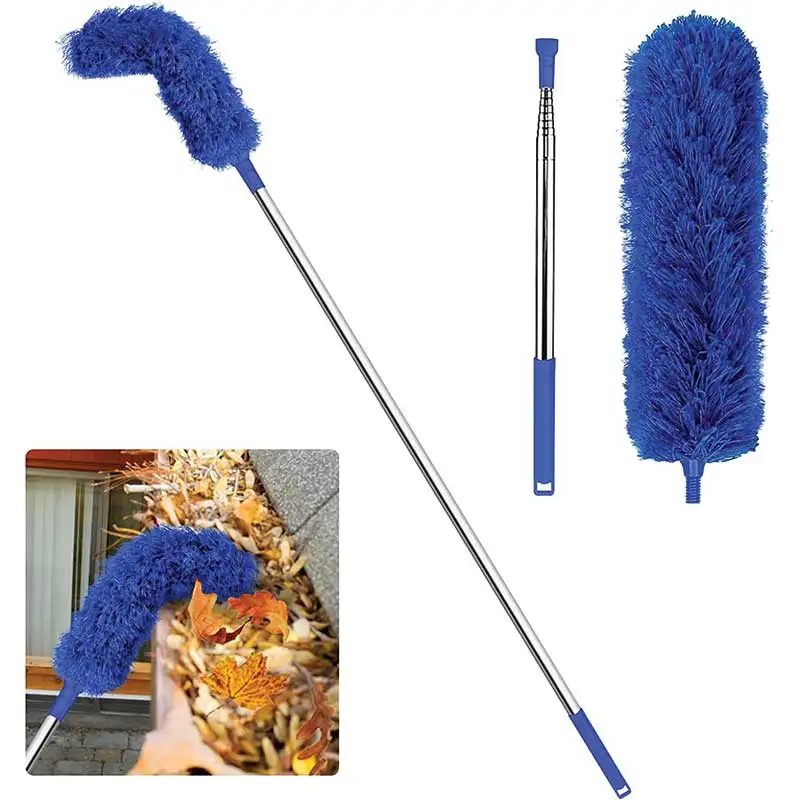 Heavy Duty Long Pole Fan Feather Cleaning Microfiber Car Duster Handle Extendable Duster