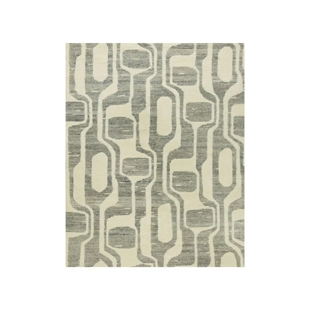 Modern Style Handwoven Wool Carpet Embroidered Door Space Rug with Lustrous Sheen Wholesale for Home or Car Luxurious Touch