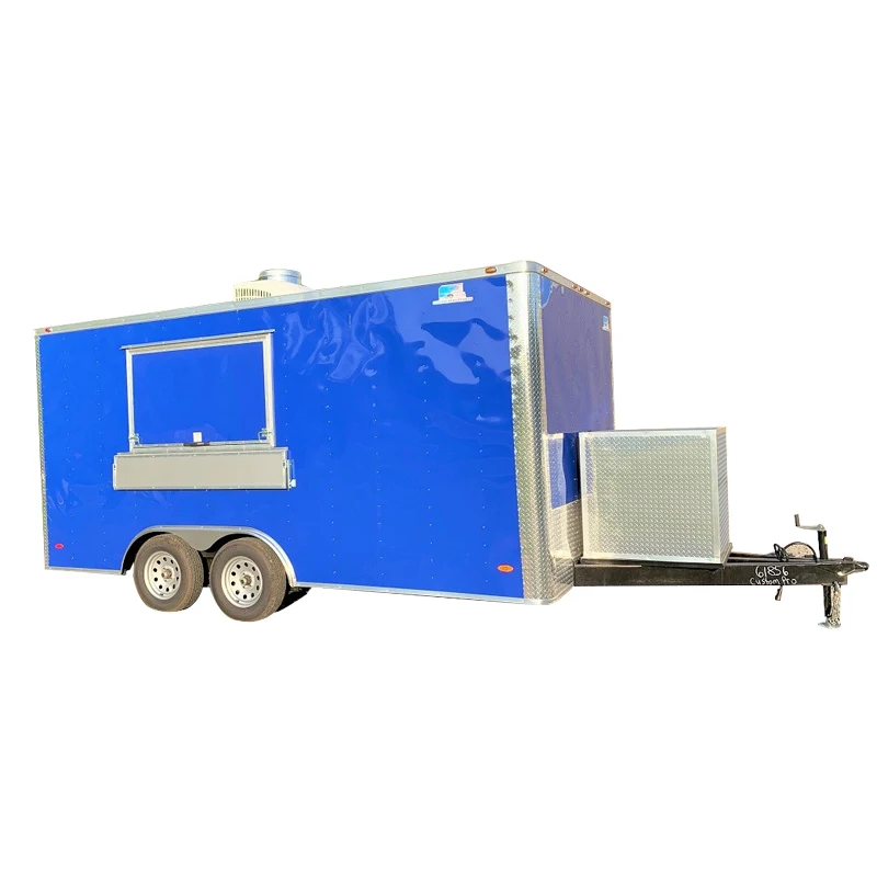 New Mobile Food Trailer Sale Fast Street Food Trucks Breakfast Snacks Ice Cream Hotels Essential Kitchen Equipment Corn Motor