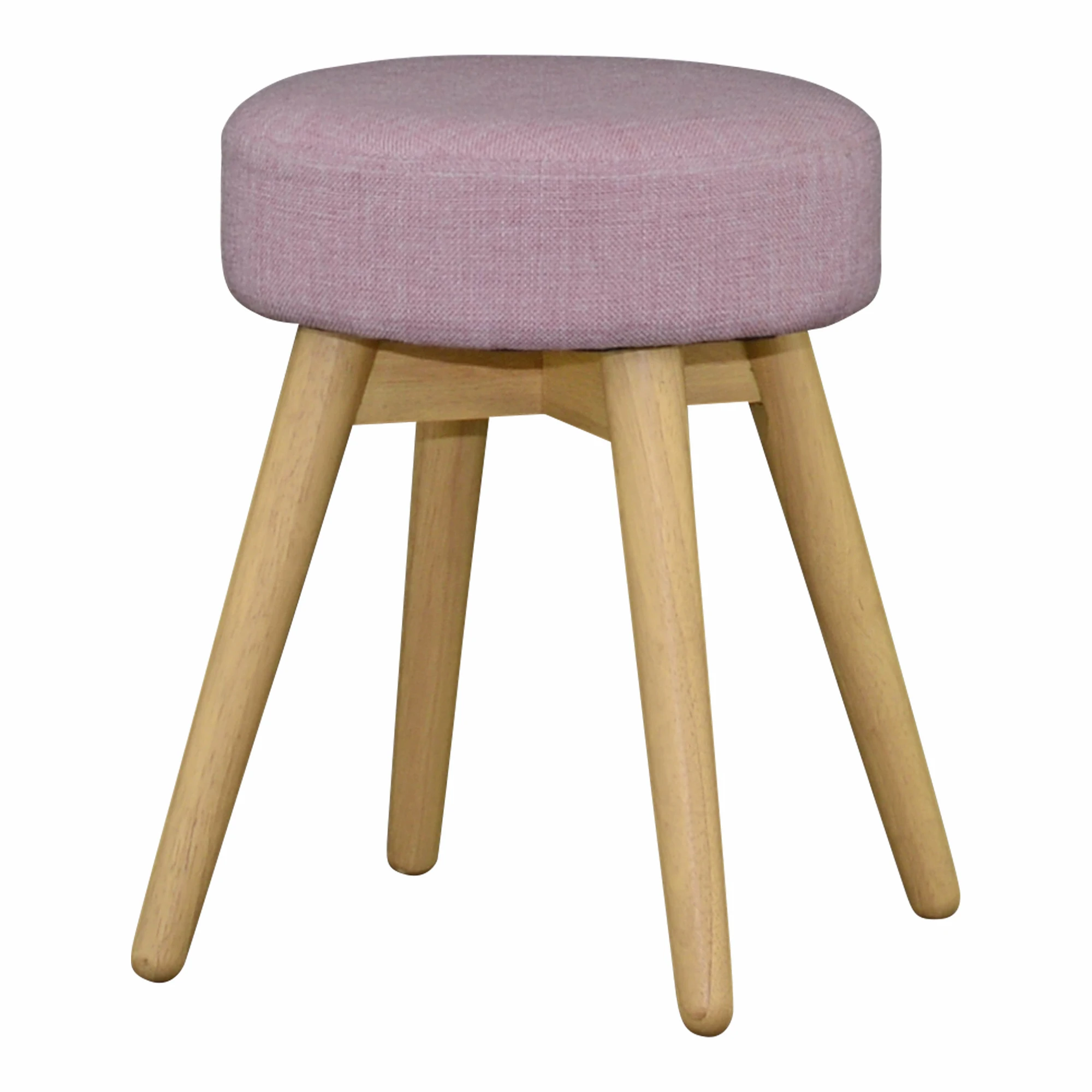 Modern Multi-Color Decorative Fabric Fake Leather for Dining Living Room Home Hotels Schools Small Cute Rubber Wood Leg Stool