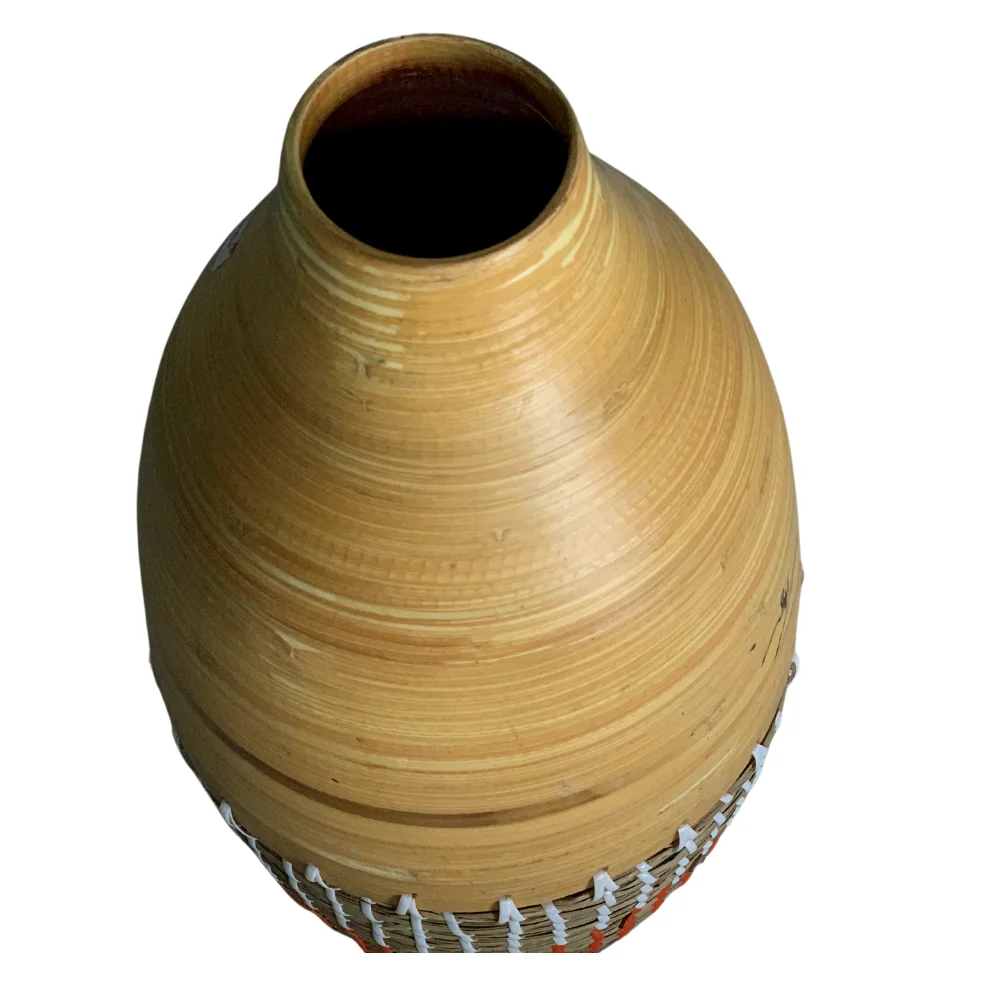 Eco-friendly New Style Bamboo Seagrass Vases Natural Handmade Materials Bamboo Decor Vase Made in Vietnam