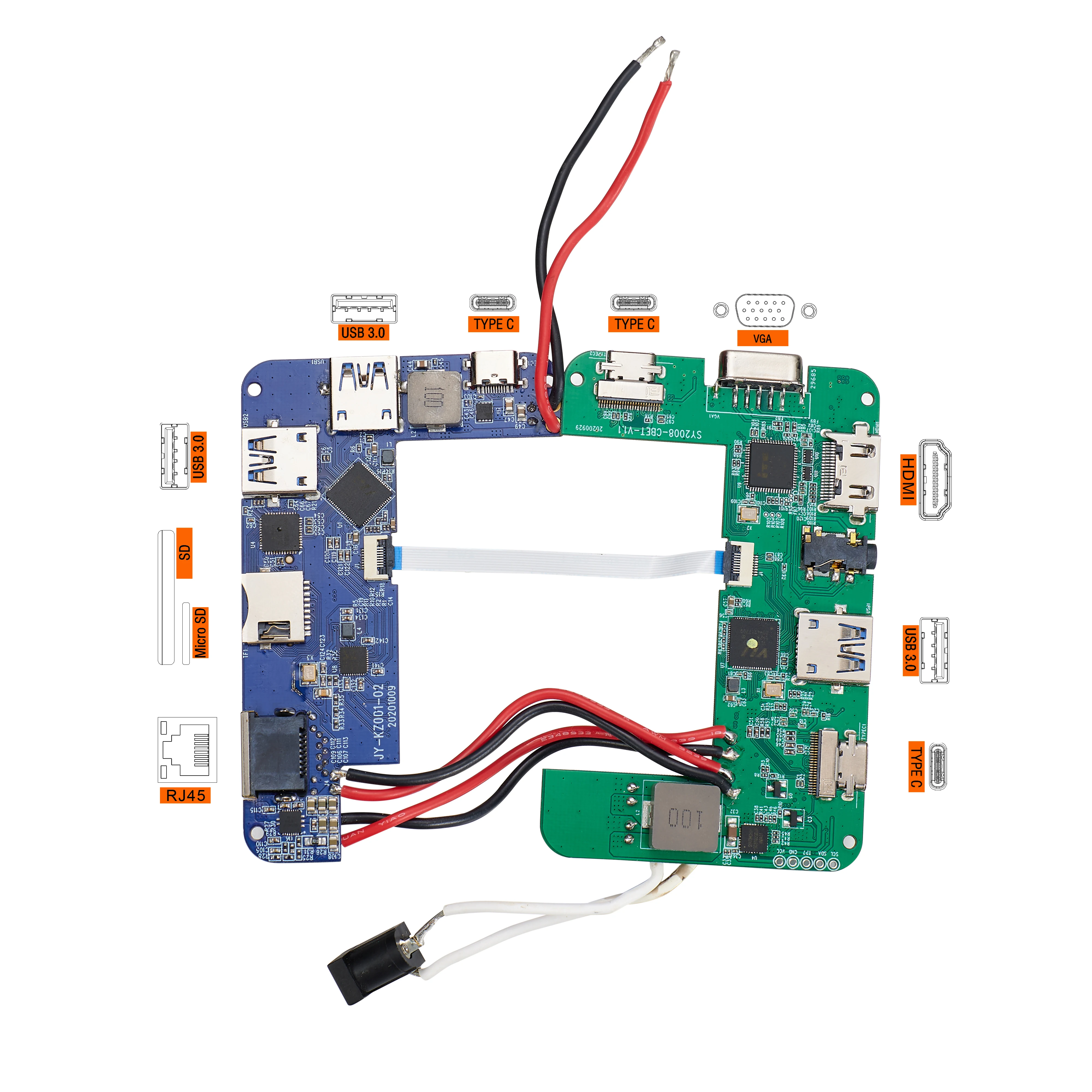 USB C HUB Components PCB Assembly Service ODM OEM