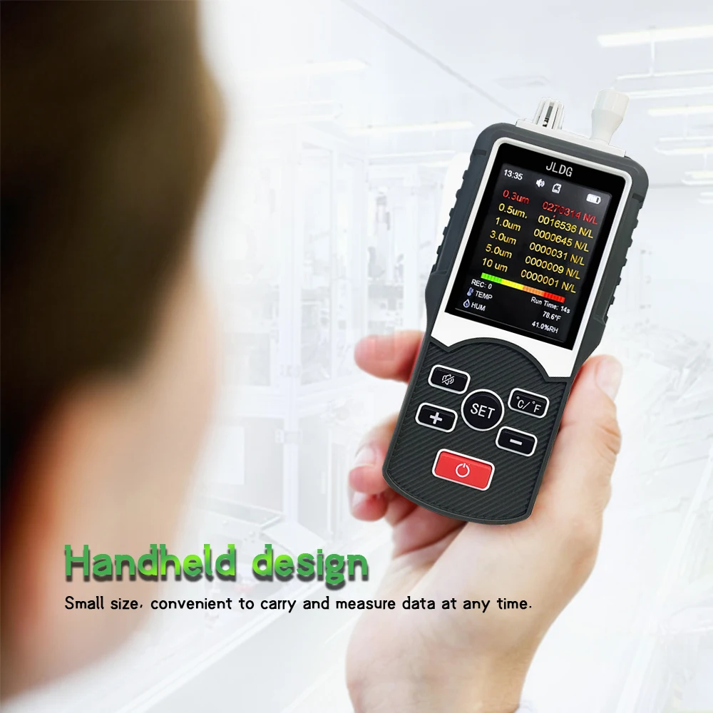 JLDG JD-3003 Particle Counter Dust Pollution Detector detects air particle size