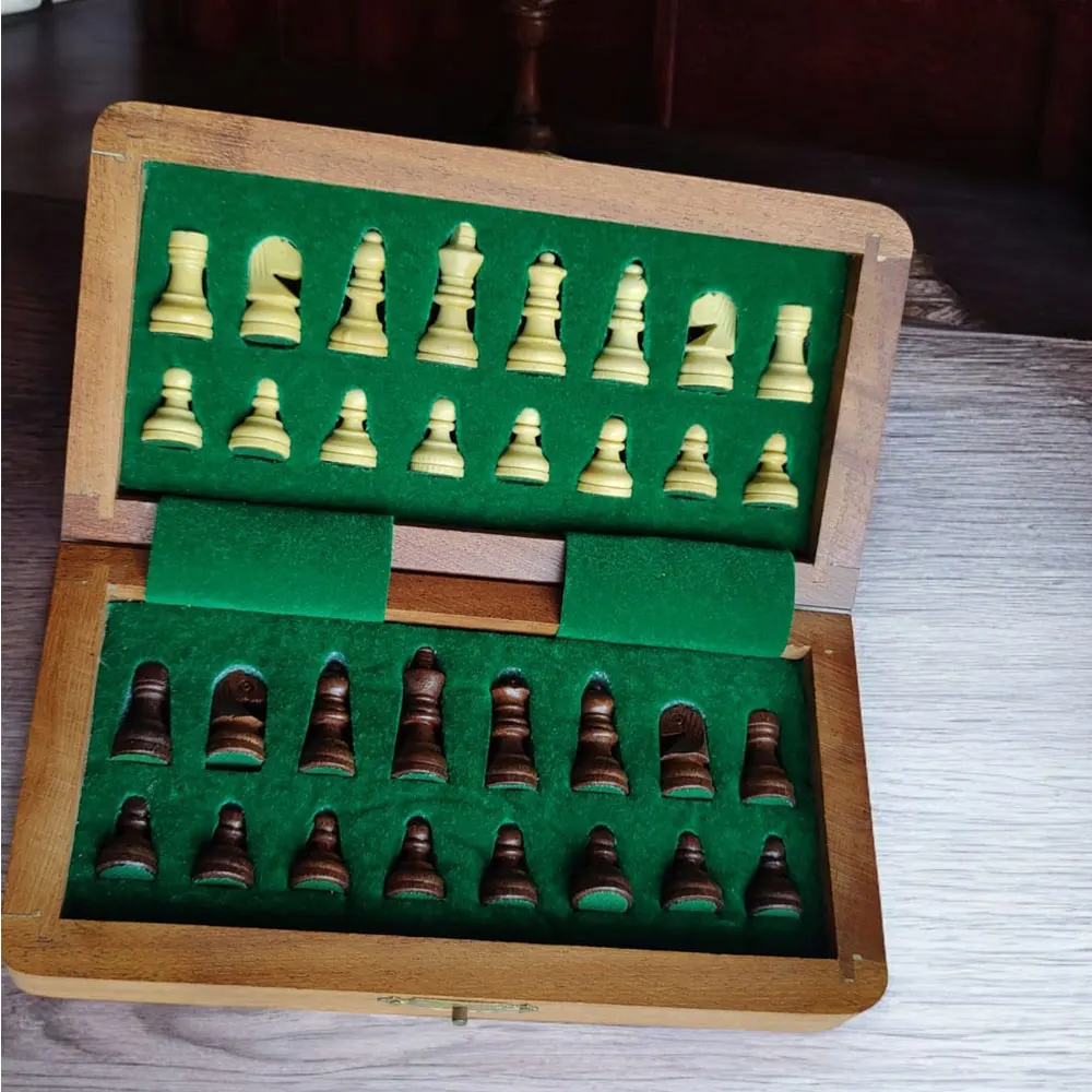 Buy 7 inches Wooden Travel Folding Sheesham Magnetic Chess Set  Magnetic Folding Chess Set  Minimum Price
