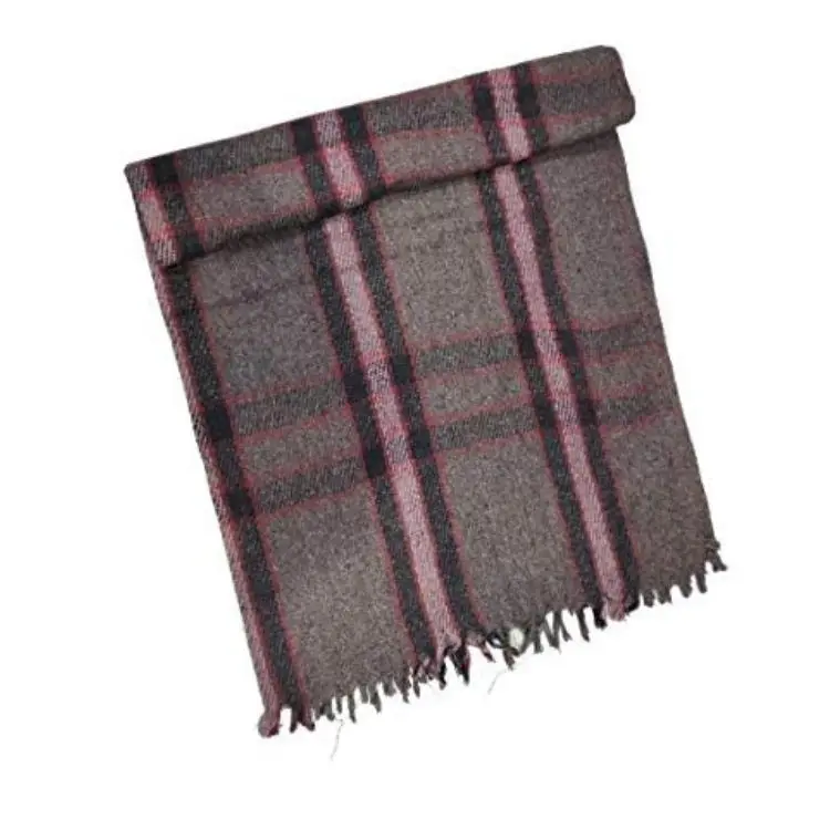 Elegant 100% Wool Woven Throw Blanket Solid Design for Winter Comfort and Luxury for Ultimate Relaxation
