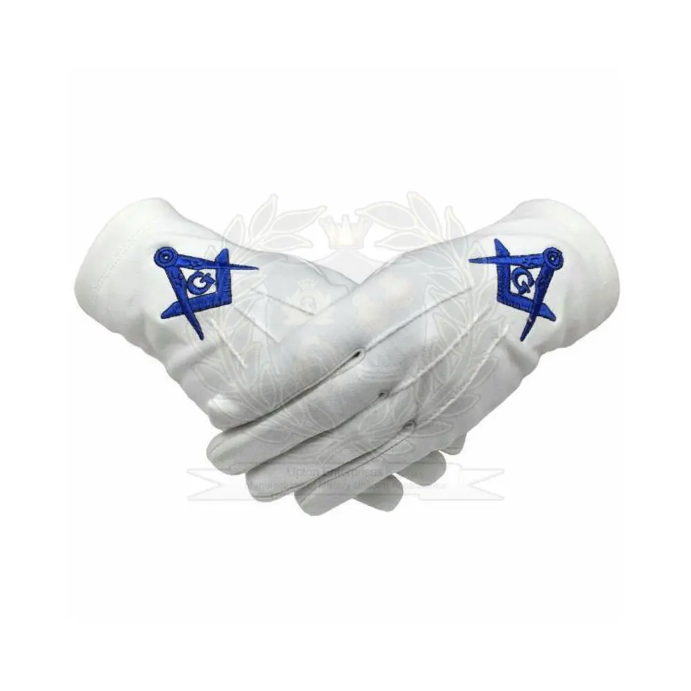 Wholesale Custom Size Masonic Gloves Custom Logo Design Embroidery Gloves For Sale