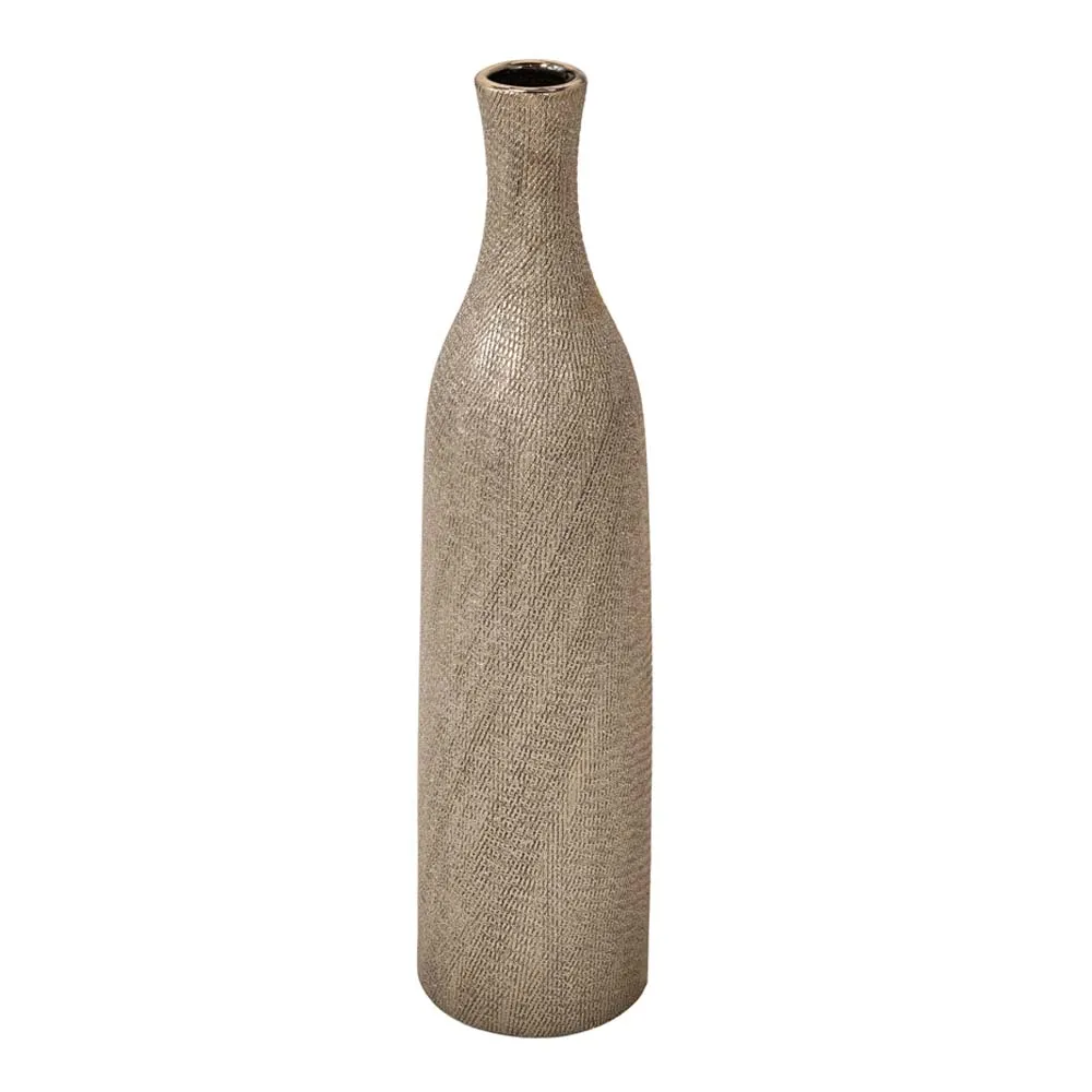Sagebrook Home Ceramic 17.75 Inch Vase Champagne Premium Quality Product